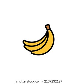 banana icon isolated on white