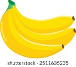 Banana Icon Isolated Vector Illustration, Peel Bananas, Sweet Fruits, Yellow Fruit and a Bunch of Bananas, Tropical Fruits, Banana Snacks or Vegetarian Nutrition, Pisang, Buah, Buah Pisang