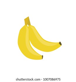 Banana icon isolated vector illustration on white transparent background