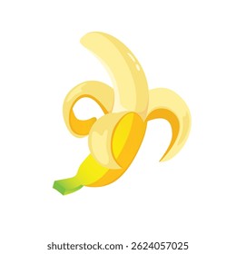 Banana icon isolated vector illustration. Peel bananas, yellow fruit, bananas. Tropical fruits, banana snacks or vegetarian nutrition.