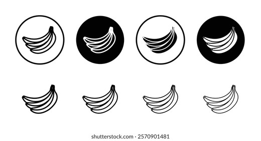 Banana icon linear logo isolated