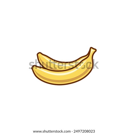 Banana icon. Logo template. Fruit icon. Ripe fruit. Fresh fruits. Food icon. Symbol of vegetarianism. Healthy food. Proper nutrition. Delicious fresh fruit. Banana sign. Two bananas.