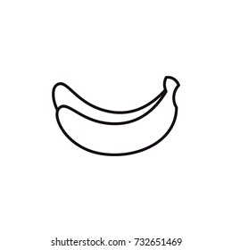 Banana icon logo vector design illustration