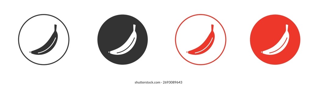 Banana icon Logos. Flat Vector Icon Design Template
