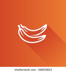 Banana icon in Metro user interface color style. Food fruit yellow vitamin