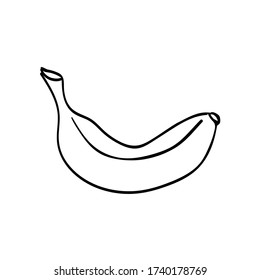 Icono de plátano sobre fondo blanco. Ilustración del vector