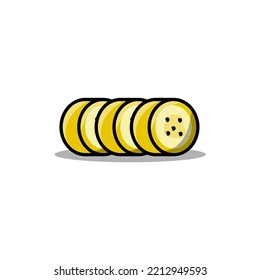banana icon on white background