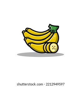 banana icon on white background