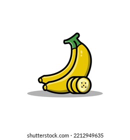 banana icon on white background