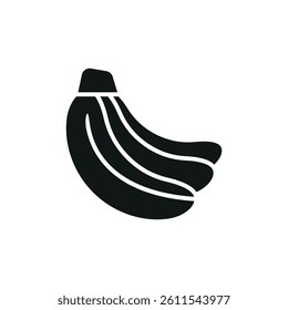 Banana icon represents tropical fruit, healthy snacking, and natural energy for everyday nutrition.