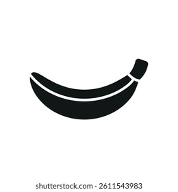 Banana icon represents tropical fruit, healthy snacking, and natural energy for everyday nutrition.