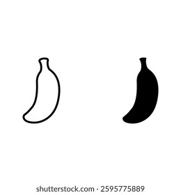 banana icon set color editable