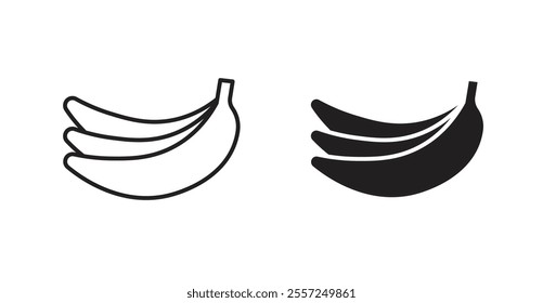 Banana Icon set. vector illustration set