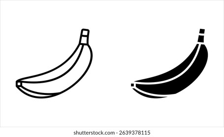 Banana icon set. vector illustration  isolated on white background.