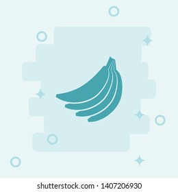 Banana Icon. Simple icon, blue colored icon illustration.