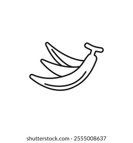 Banana icon Simple thin line flat symbol
