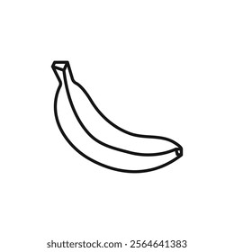 Banana icon Simple thin line flat symbol