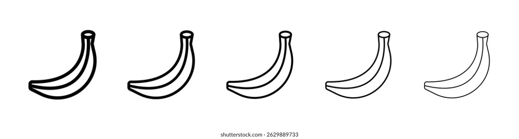 Banane Symbol Einfache dünne Linie flaches Symbol