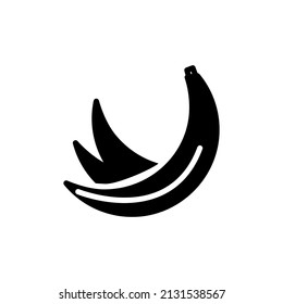 banana icon solid style vector
