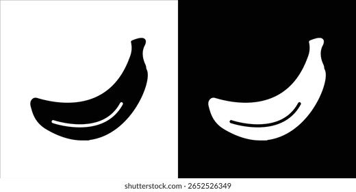 Banana icon symbol collection. Flat vector stock illustration.