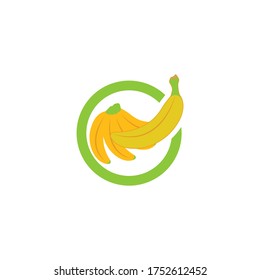 Icono de banana Modelo de ilustración vectorial