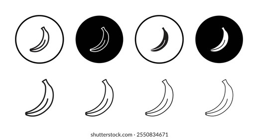 Banana icon Thin line flat illustration