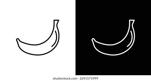 Banana icon. Thin linear vectors pack