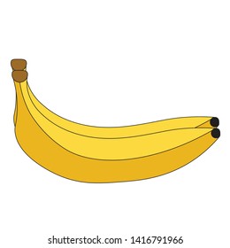 Banana icon. Two vector bananas. Icons that you can use for your design.