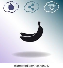 Banana icon. Vector