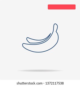 Banana icon. Vector concept illustration for design.