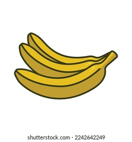 banana icon vector design template in white background