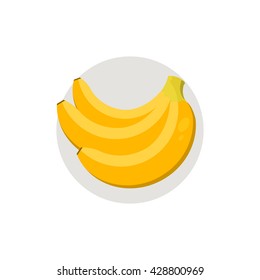 Banana icon vector flat illustration. Bunch of bananas