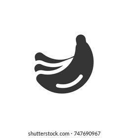 banana icon vector. banana icon glyph style