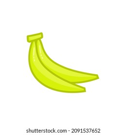 banana icon vector graphic flat illustration with outline. fit for nutrition and healthy design