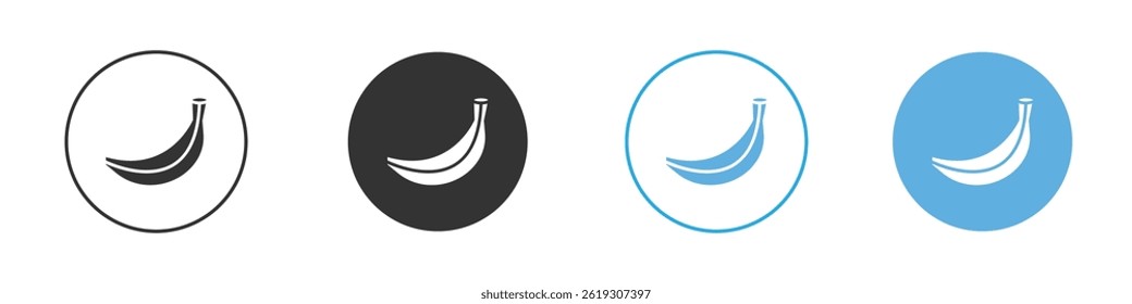 Conjunto gráfico de Vector de icono de plátano
