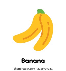 Banana icon, Vector, Illustration .