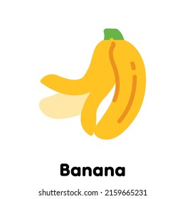 Banana icon, Vector, Illustration .