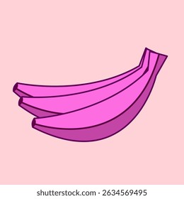 Icono de plátano, Ilustración vectorial de plátano