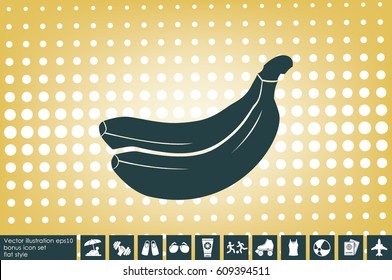 banana icon vector illustration