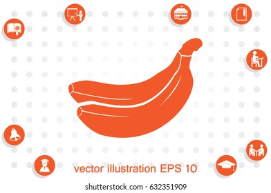 banana icon vector illustration