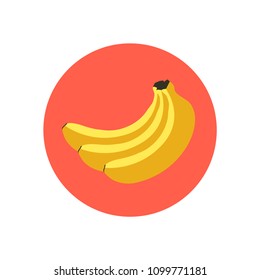 Banana icon. Vector illustration. Flat design.