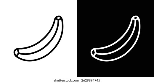 Vector del icono del plátano, Plantilla del logotipo de la ilustración en estilo de moda