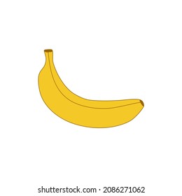 banana icon, vector banana icon, isolated flat banana icon