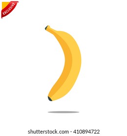 banana icon, vector banana icon, isolated flat banana icon