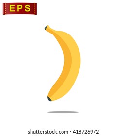 banana icon, vector banana icon, isolated flat banana icon