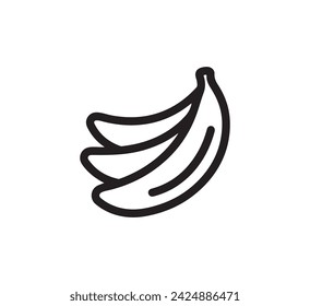 banana icon vector. Linear style sign for mobile concept and web design. banana symbol illustration. Pixel vector graphics - Vector.