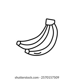 Banana icon Vector logo set flat