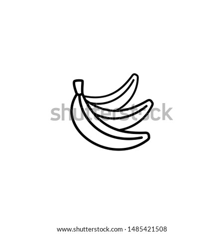 banana icon vector logo template