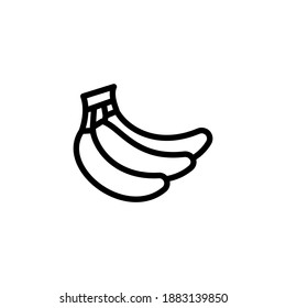 Icono de plátano en vector. Logotipo