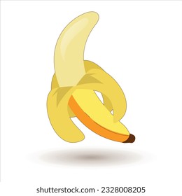 Icono de plátano. Vector de fondo blanco.